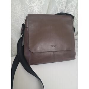 Coach Charles Messenger Bag Brown Leather Crossbody Bag